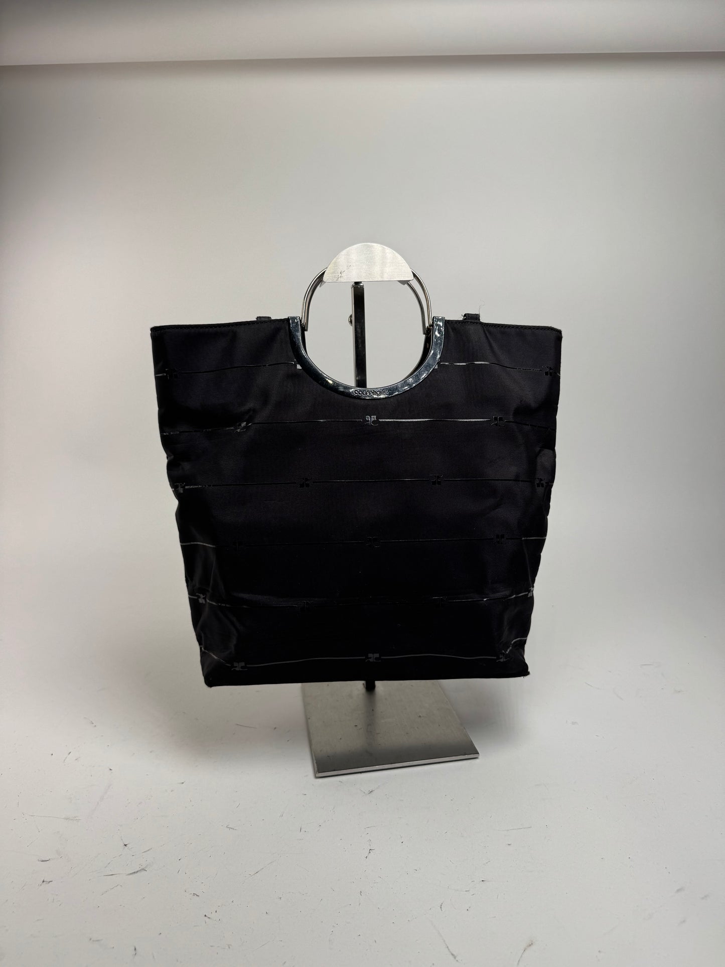 Vintage Courreges Monogramm Shopper Black