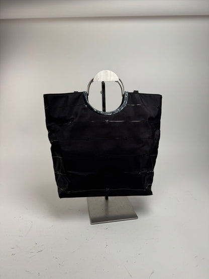 Vintage Courreges Monogramm Shopper Black