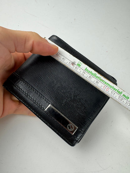 Vintage Gucci Flapable Leather Wallet Black