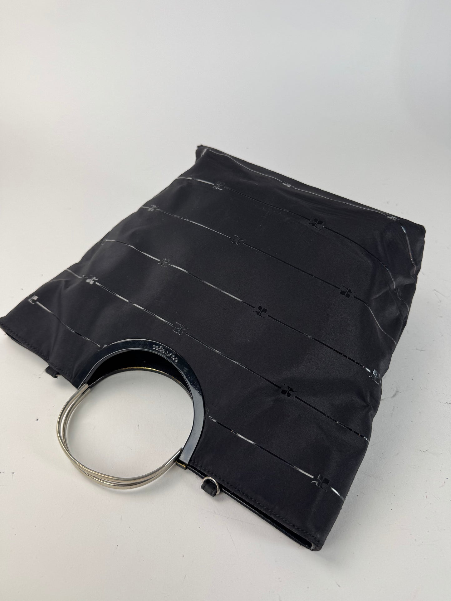 Vintage Courreges Monogramm Shopper Black