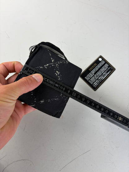 Vintage Chanel Nylon Card Holder Black White Silver