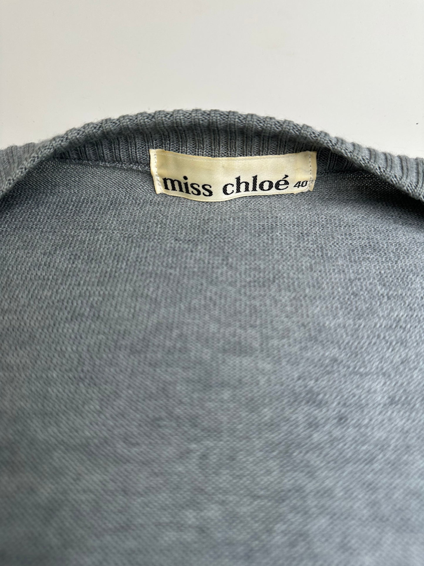 Vintage Chloe Cotton Cardigan Grey L
