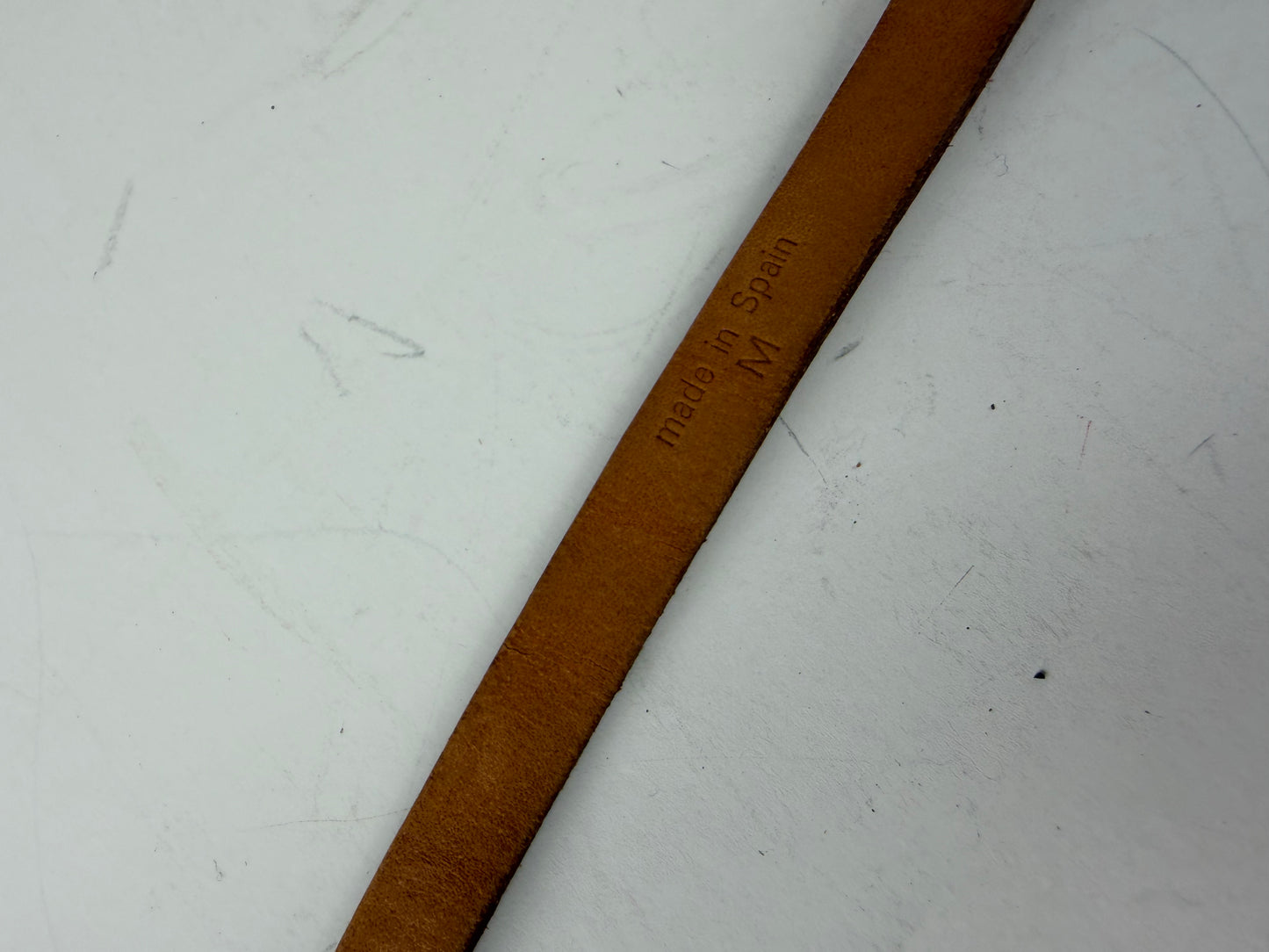 Vintage Louis Vuitton Leather Logo Belt Tan Gold