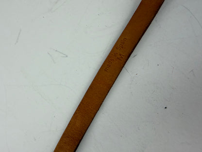 Vintage Louis Vuitton Leather Logo Belt Tan Gold