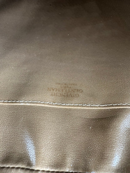 Vintage Givenchy Pebbled Leather Clutch Black Beige Gold
