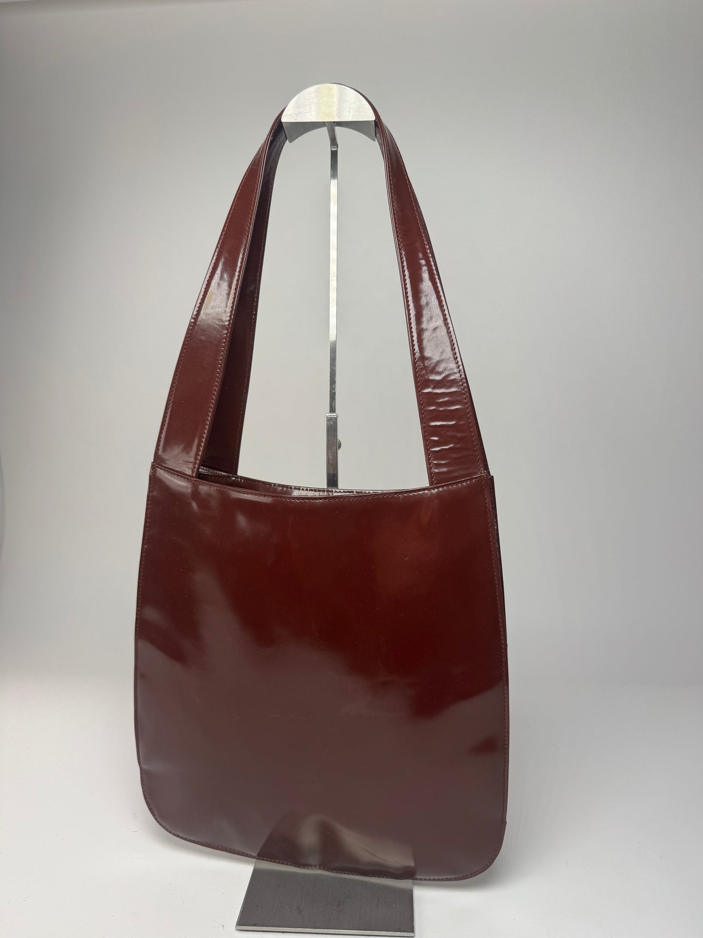 Vintage Gucci Patent Leather Tote Bag Purple