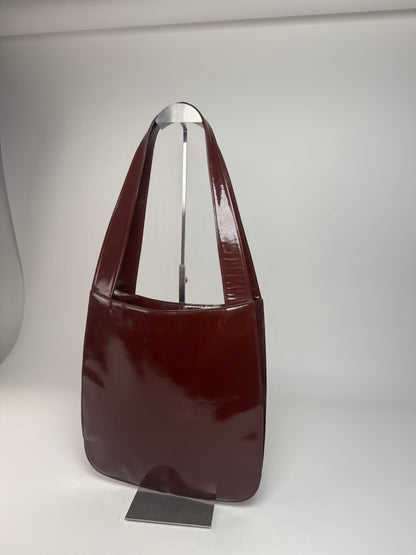Vintage Gucci Patent Leather Tote Bag Purple