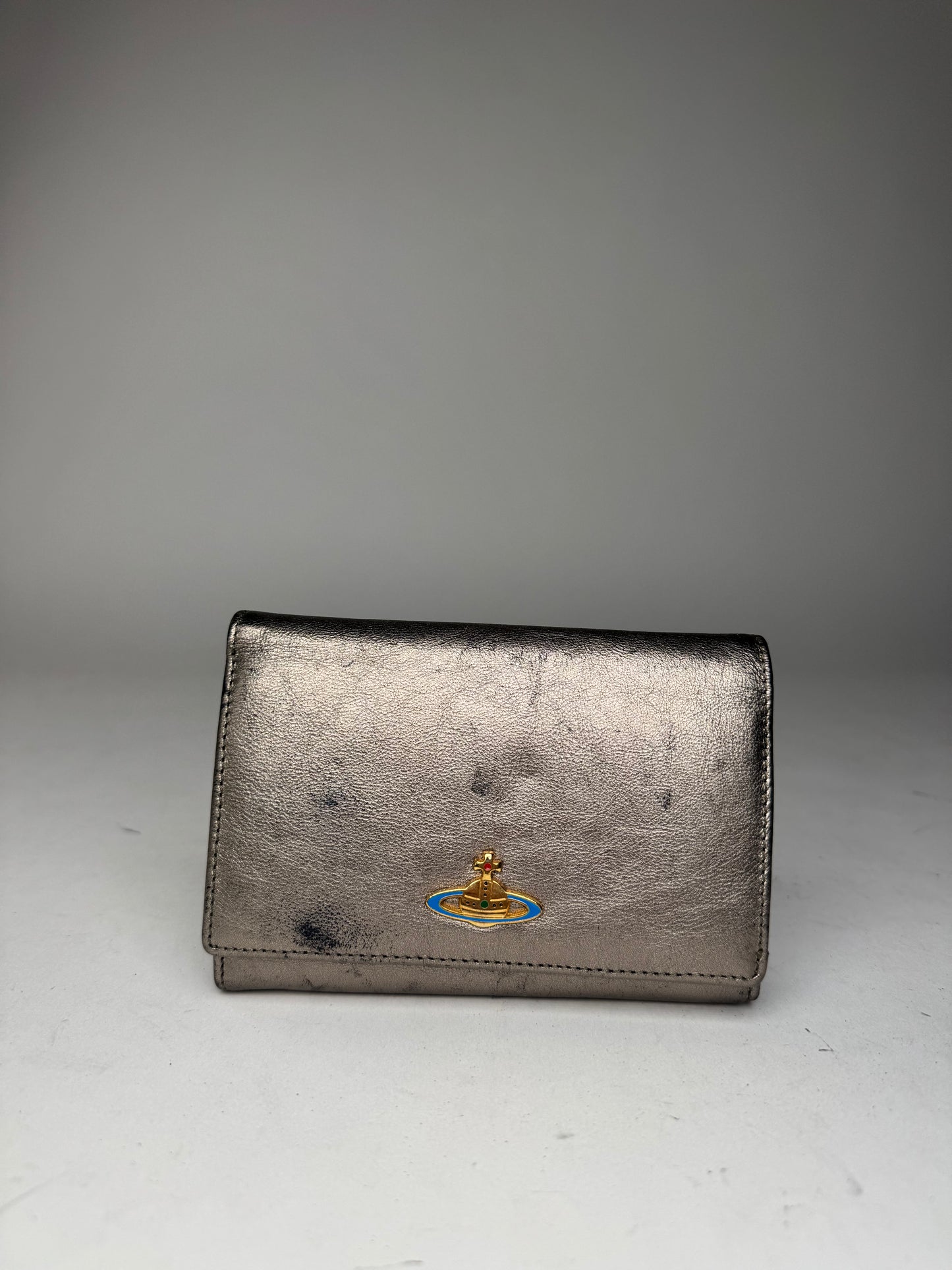 Vintage Vivienne Westwood Leather Wallet Silver