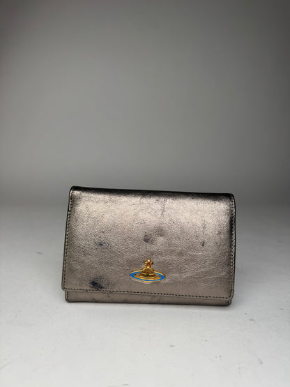 Vintage Vivienne Westwood Leather Wallet Silver