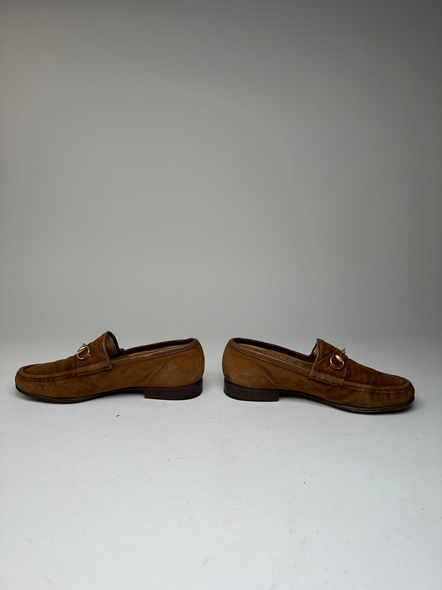 Vintage Gucci Suede Horsebit Loafer Brown