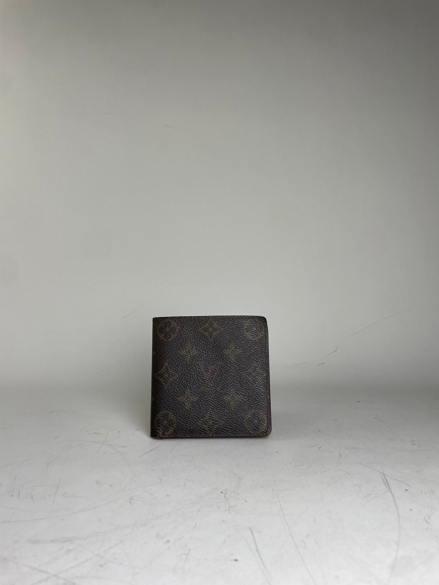 Vintage Louis Vuitton Monogram Canvas Wallet Brown Gold Snap