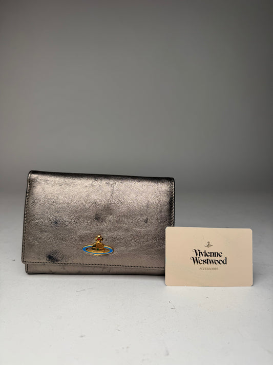 Vintage Vivienne Westwood Leather Wallet Silver