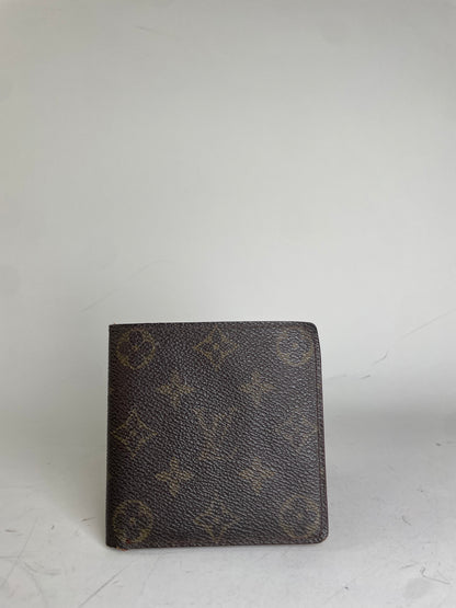 Vintage Louis Vuitton Monogram Canvas Wallet Brown Gold Snap