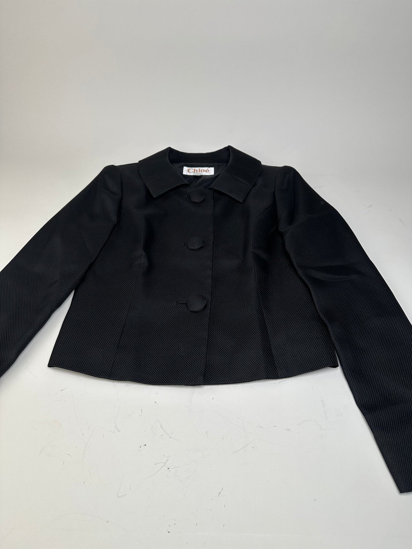 Vintage Chloe Textured Jacket Black S