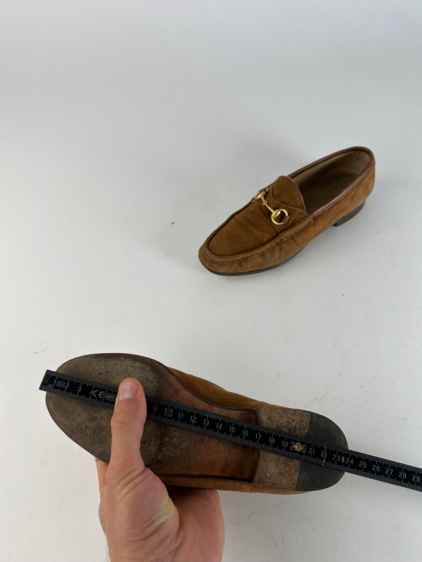 Vintage Gucci Suede Horsebit Loafer Brown