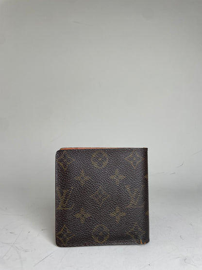 Vintage Louis Vuitton Monogram Canvas Wallet Brown Gold Snap