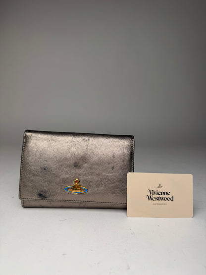 Vintage Vivienne Westwood Leather Wallet Silver
