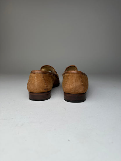 Vintage Gucci Suede Horsebit Loafer Brown