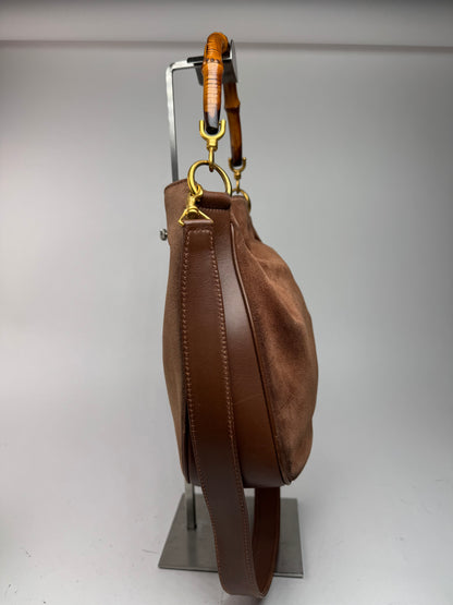 Sac vintage Gucci Bamboo 2Way en cuir marron