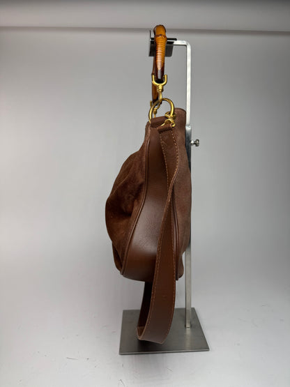 Sac vintage Gucci Bamboo 2Way en cuir marron