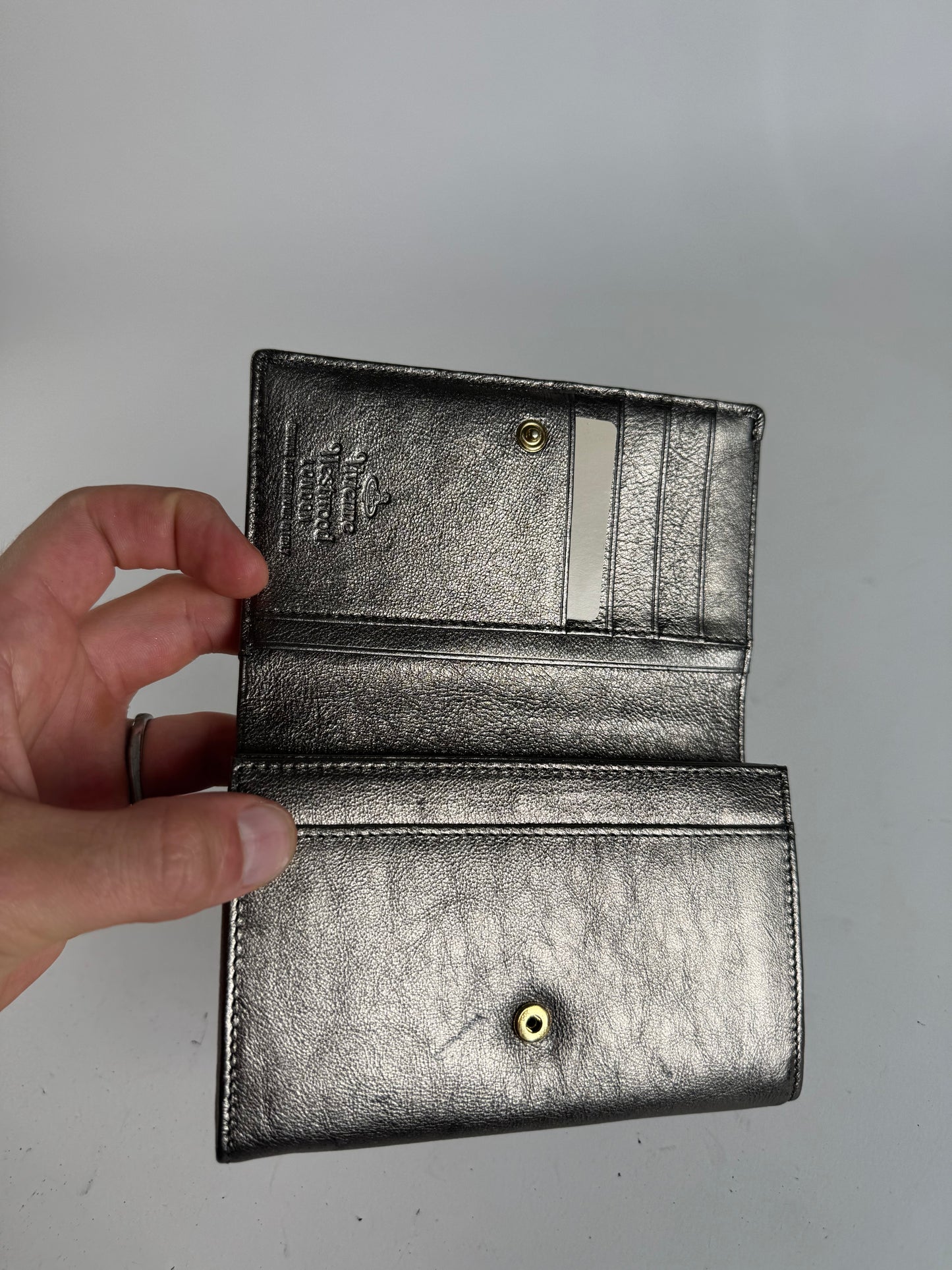 Vintage Vivienne Westwood Leather Wallet Silver