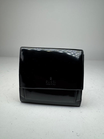 Vintage Gucci Patent Leather Wallet Black