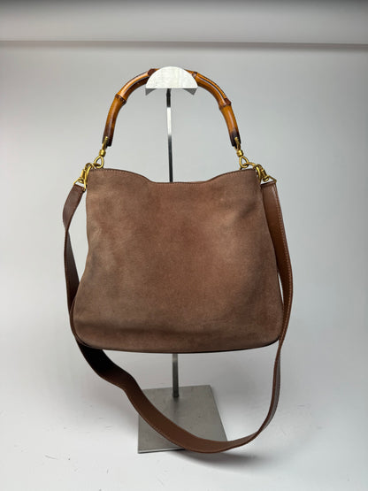 Sac vintage Gucci Bamboo 2Way en cuir marron
