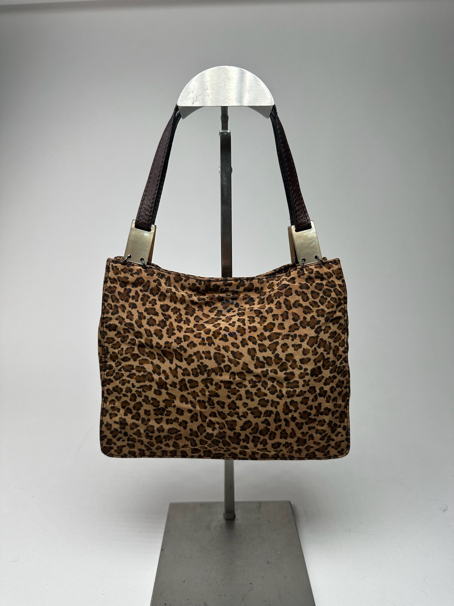 Vintage Bottega Veneta Canvas Bag Leopard
