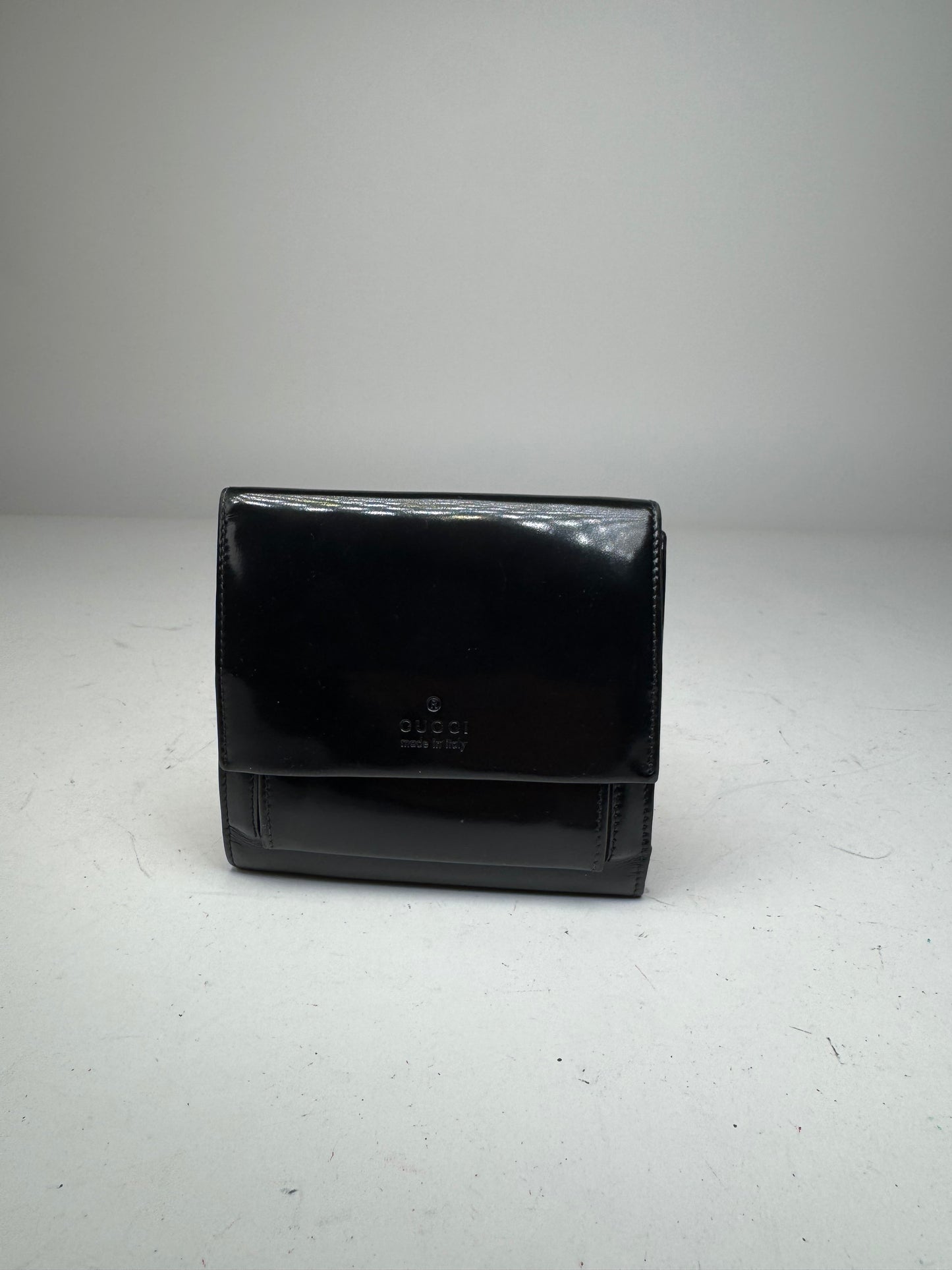 Vintage Gucci Patent Leather Wallet Black