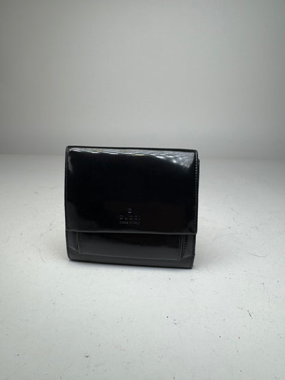 Vintage Gucci Patent Leather Wallet Black