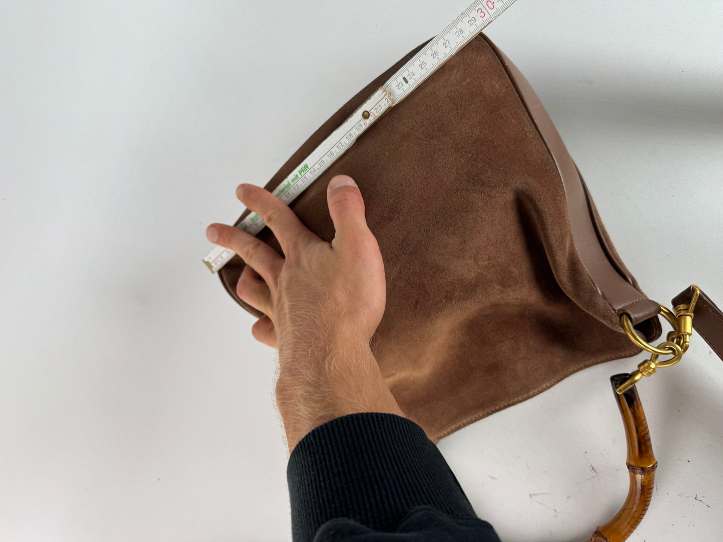 Sac vintage Gucci Bamboo 2Way en cuir marron