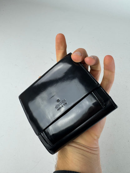 Vintage Gucci Patent Leather Wallet Black