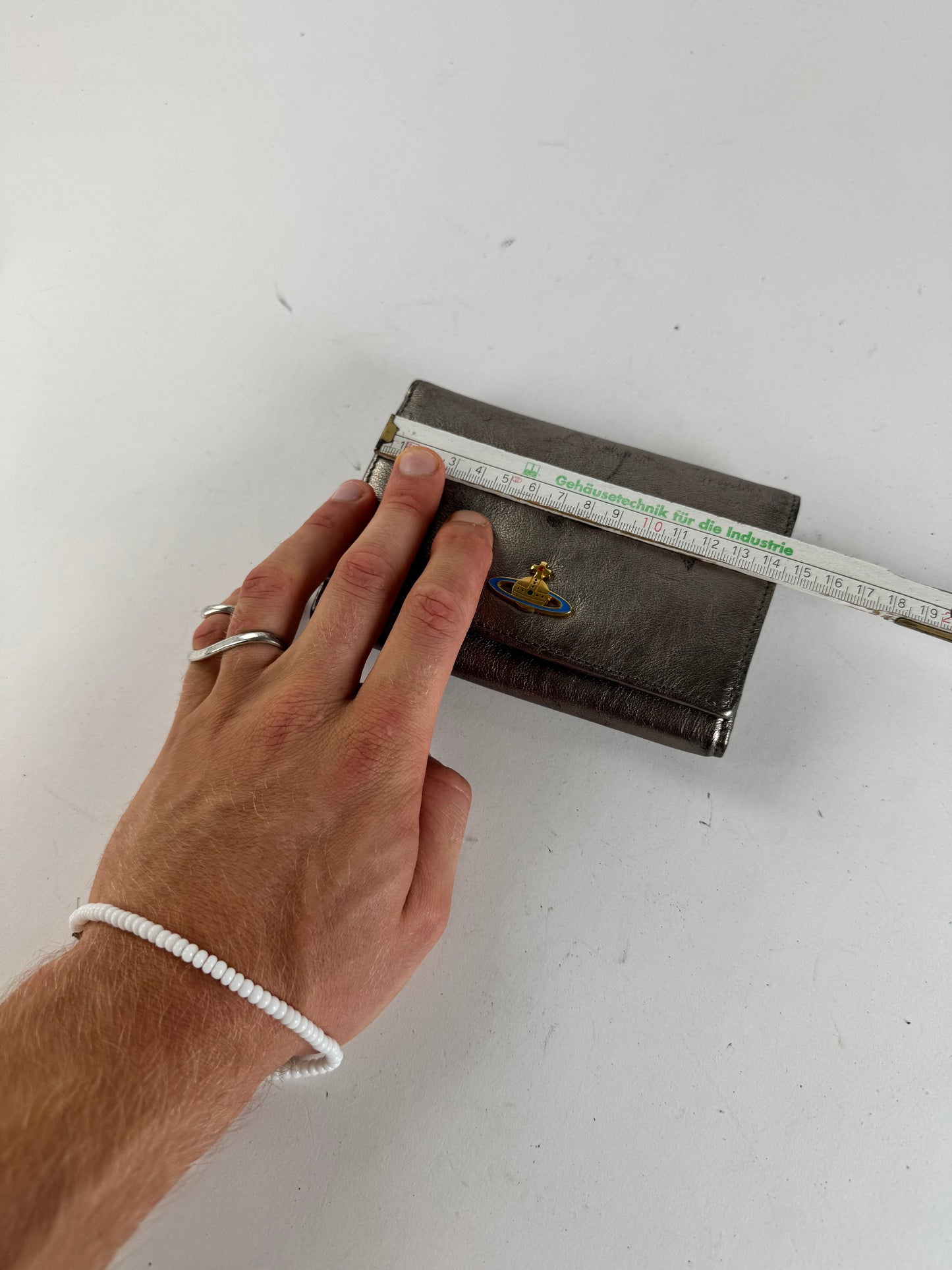 Vintage Vivienne Westwood Leather Wallet Silver