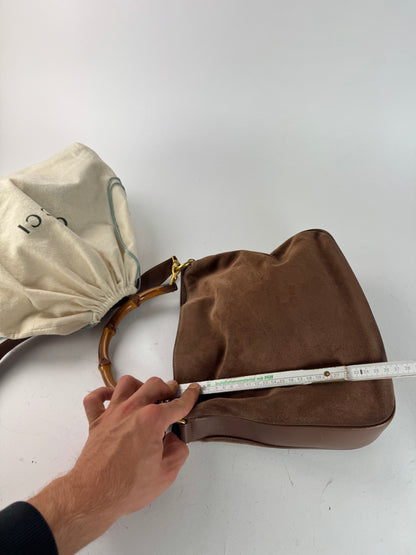 Sac vintage Gucci Bamboo 2Way en cuir marron