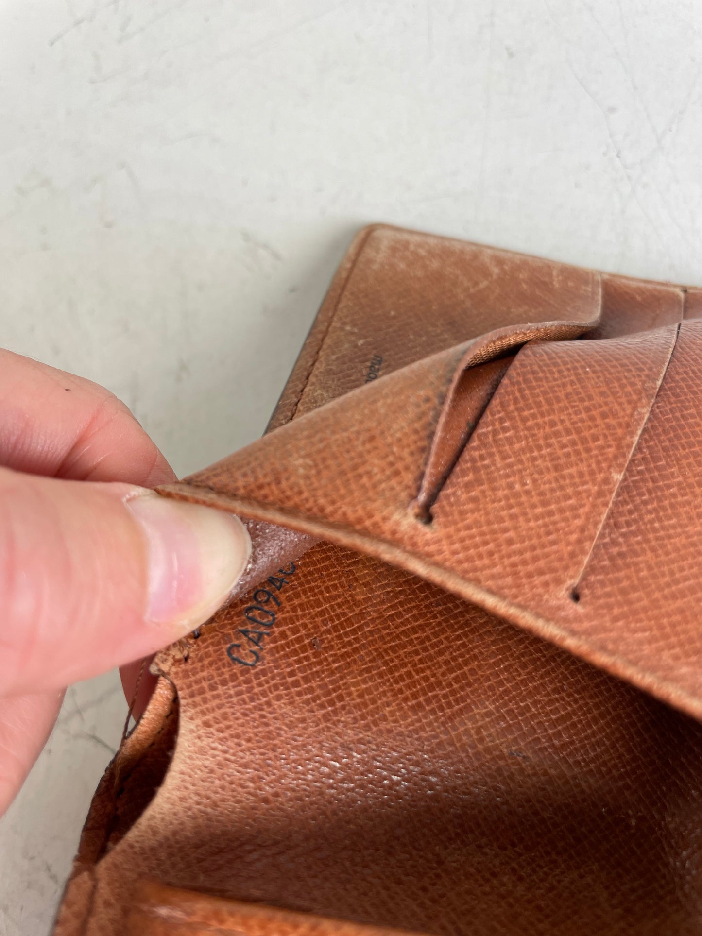 Vintage Louis Vuitton Monogram Canvas Wallet Brown Gold Snap