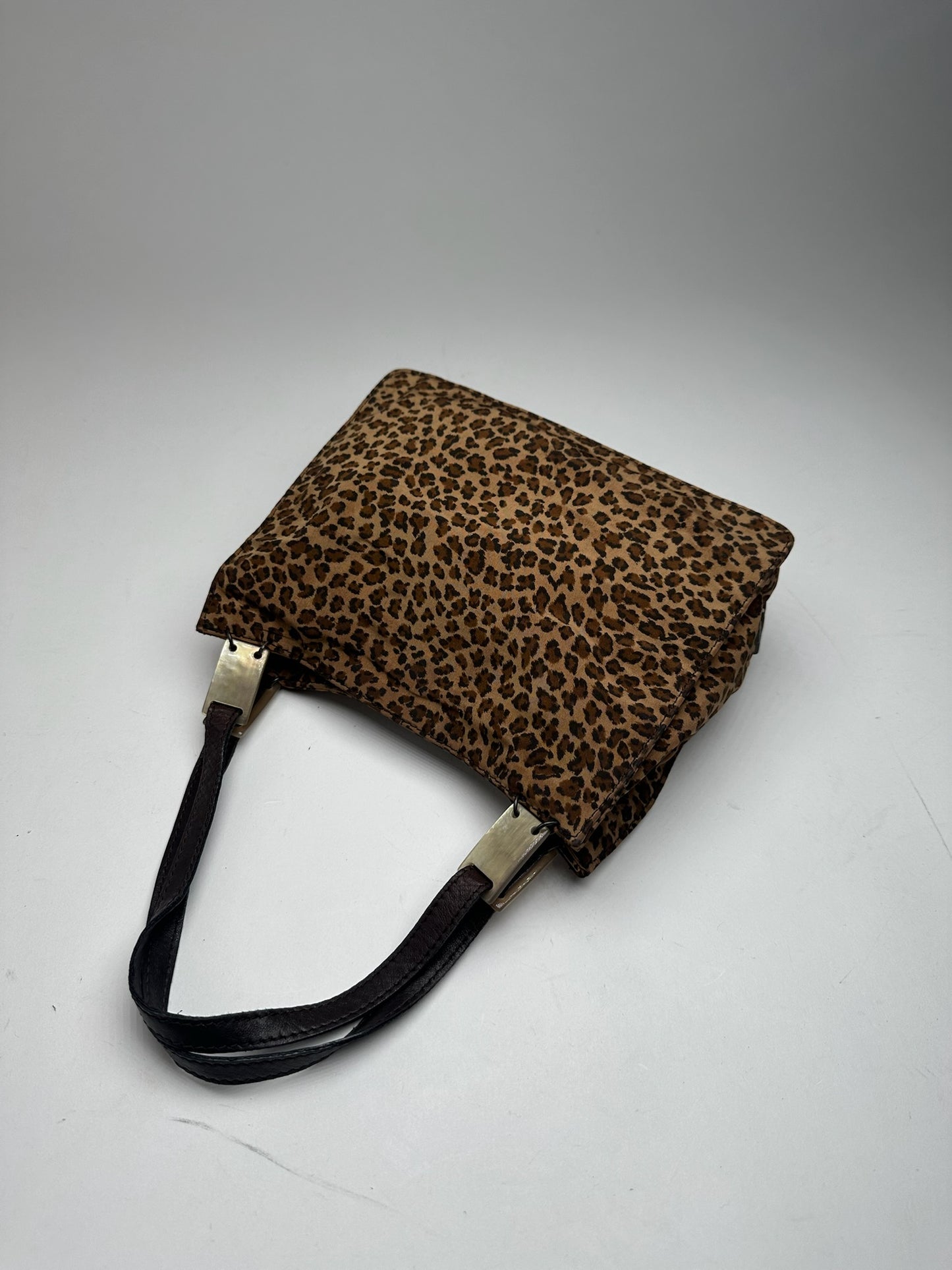 Vintage Bottega Veneta Canvas Bag Leopard