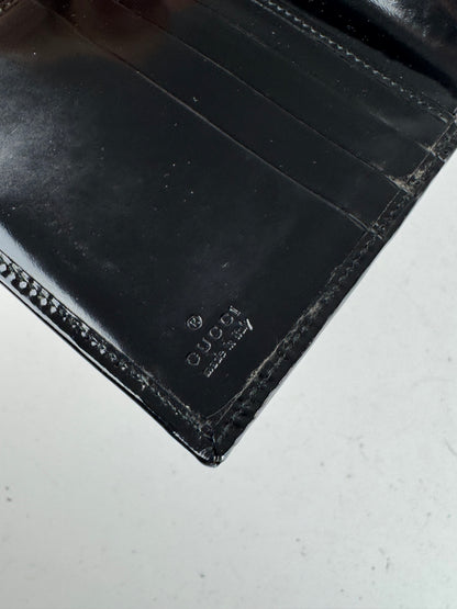 Vintage Gucci Patent Leather Wallet Black