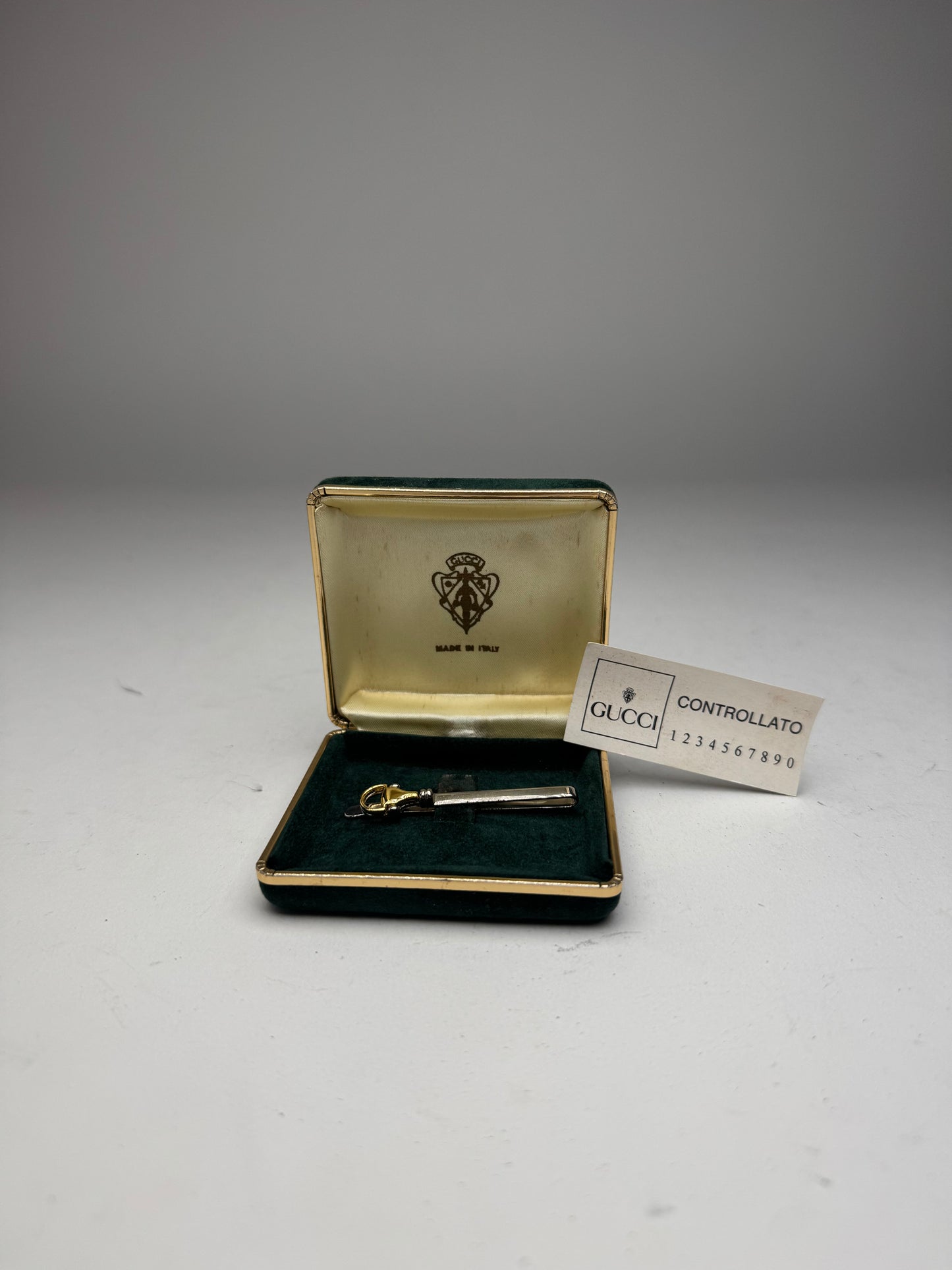 Vintage Gucci Horsebit Tie/Money Clamp Silver Gold