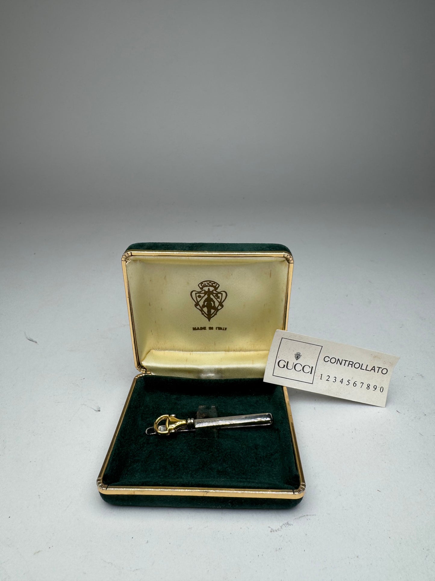 Vintage Gucci Horsebit Tie/Money Clamp Silver Gold