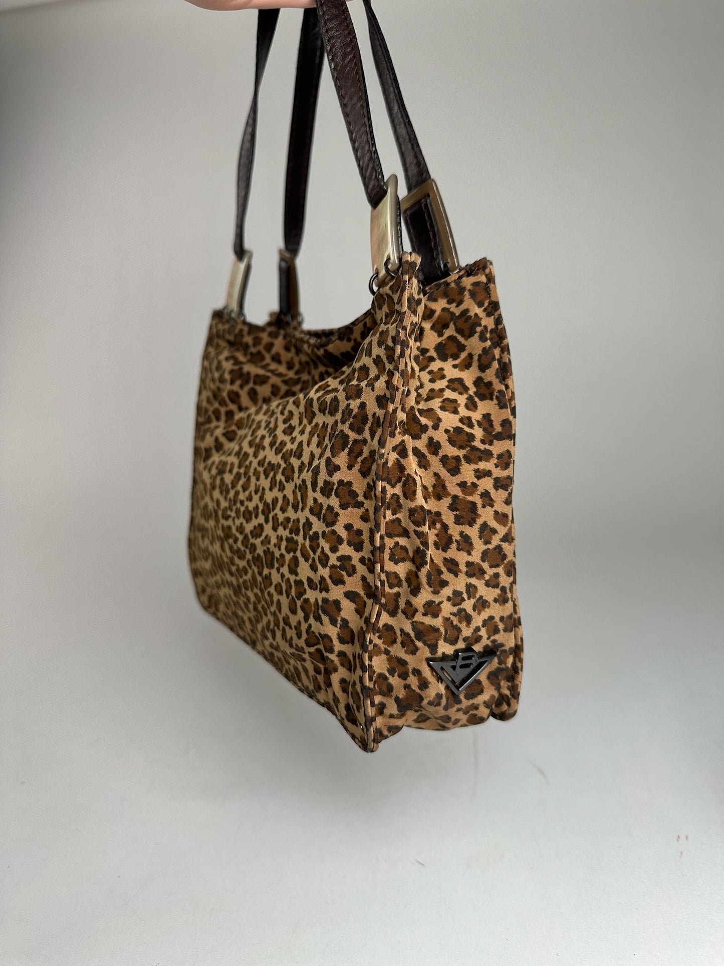 Vintage Bottega Veneta Canvas Bag Leopard