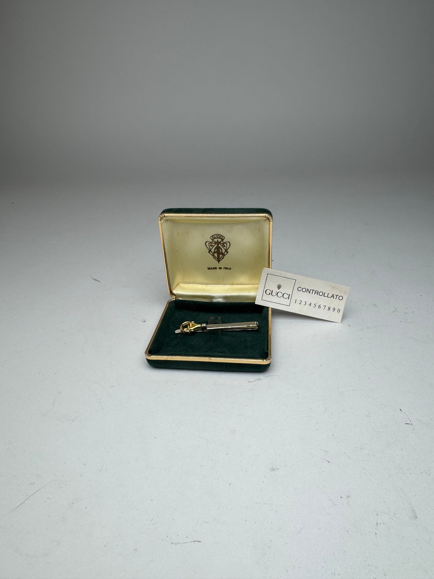 Vintage Gucci Horsebit Tie/Money Clamp Silver Gold