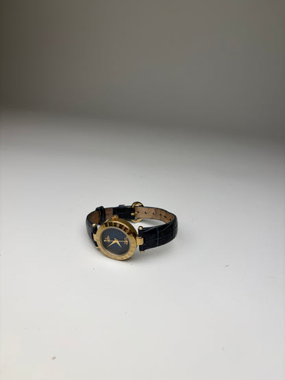 Vintage Vivienne Westwood Steel Bracelet Watch Navy Gold