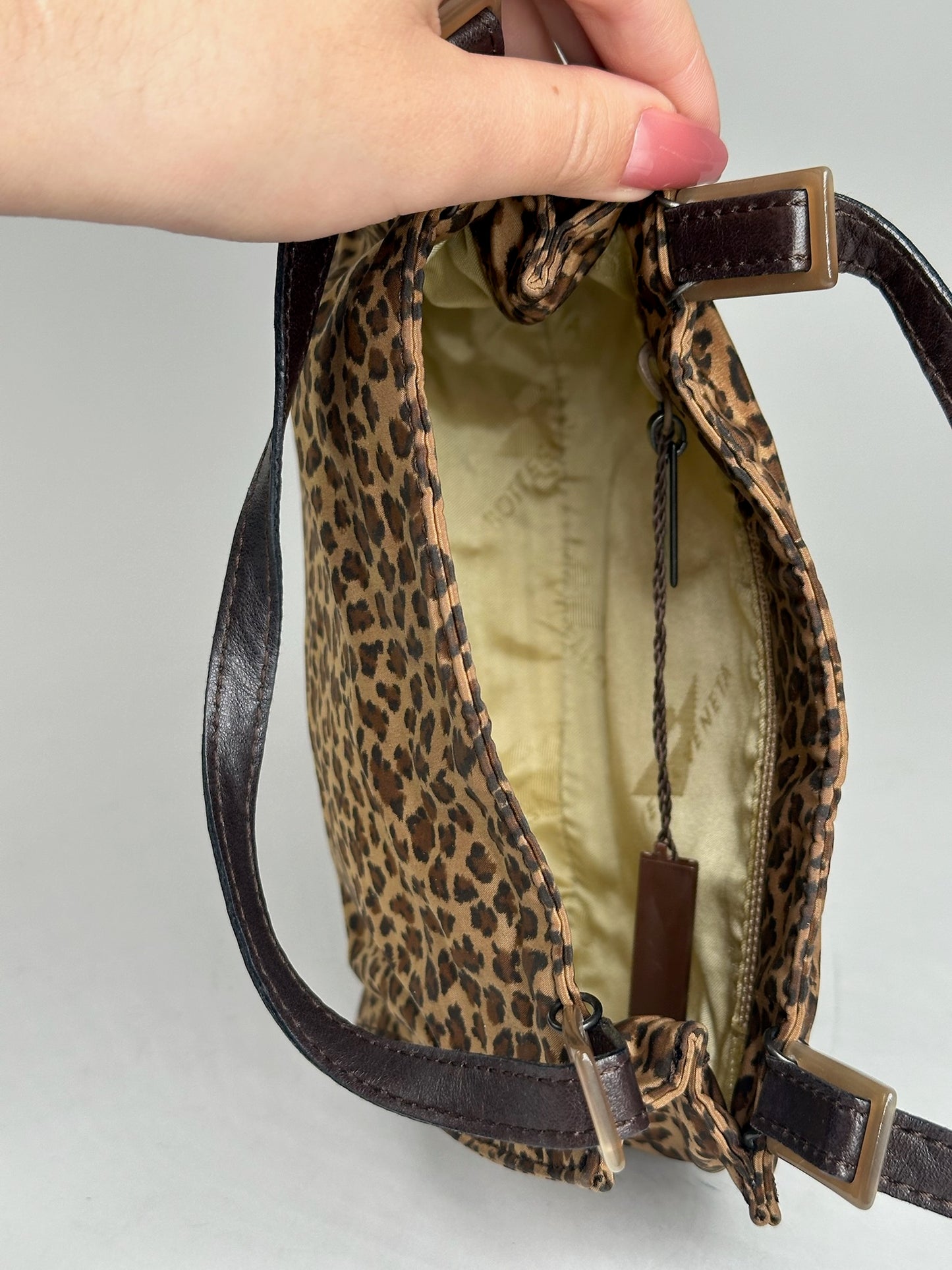 Vintage Bottega Veneta Canvas Bag Leopard