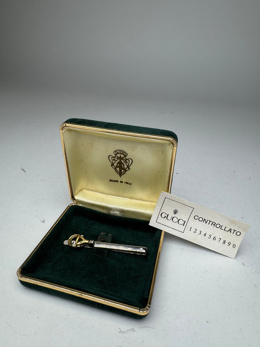 Vintage Gucci Horsebit Tie/Money Clamp Silver Gold