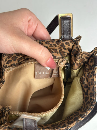 Vintage Bottega Veneta Canvas Bag Leopard
