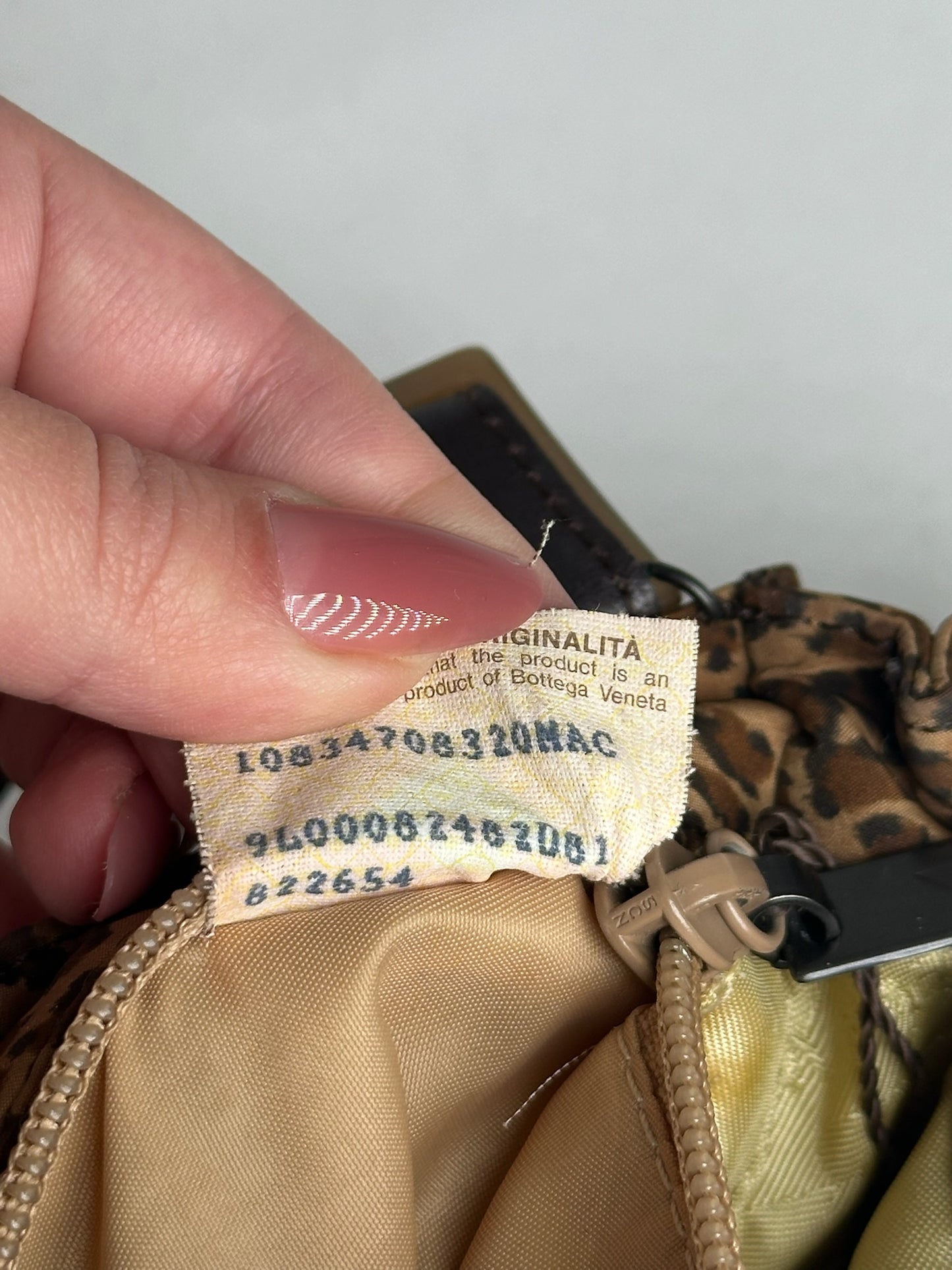 Vintage Bottega Veneta Canvas Bag Leopard