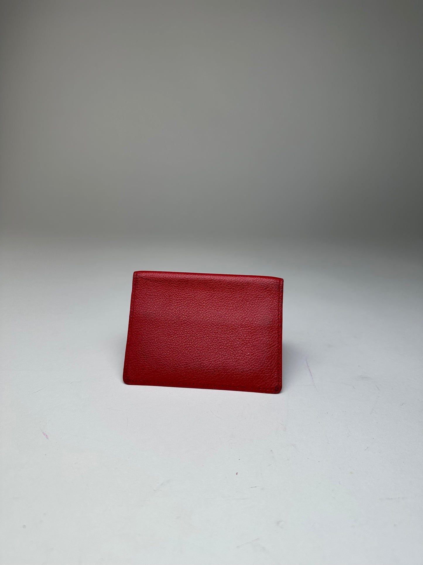 Vintage Yves Saint Laurent Bifold Cardholder Leather Red