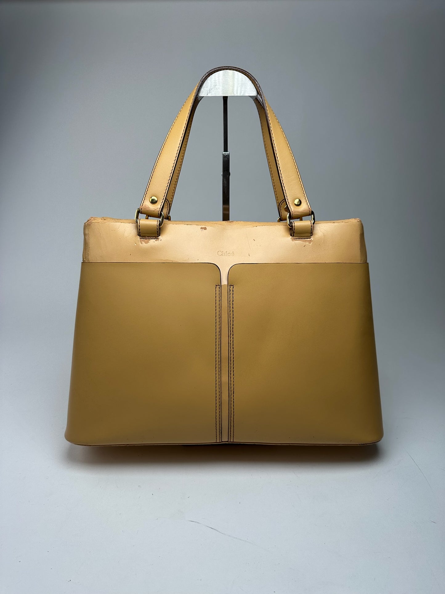 Vintage Chloe Leather bag beige brown