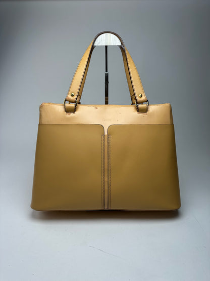 Vintage Chloe Leather bag beige brown