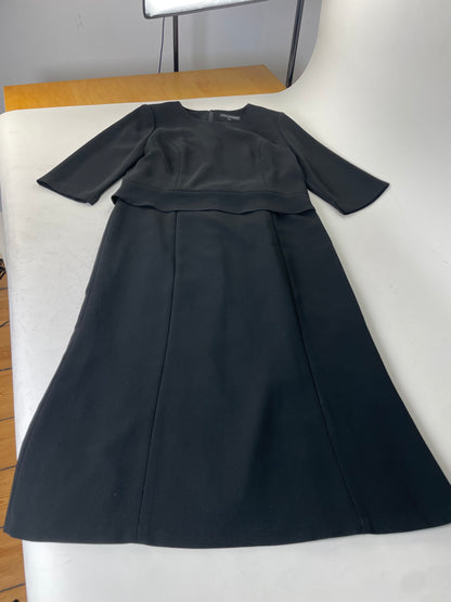 Vintage Balenciaga Black Midi Dress France M